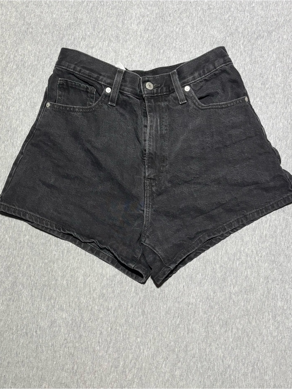 Levi's Black High-Rise Denim Shorts